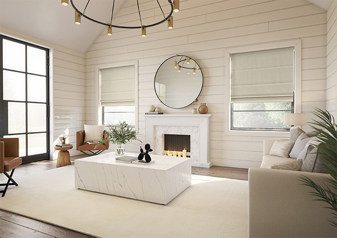 Delicate Chevron, Hessian - Twist&Fit Roman Blind - Image 6